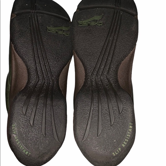 Dansko Sport Green Leather Clogs Shoes - Picture 6 of 6